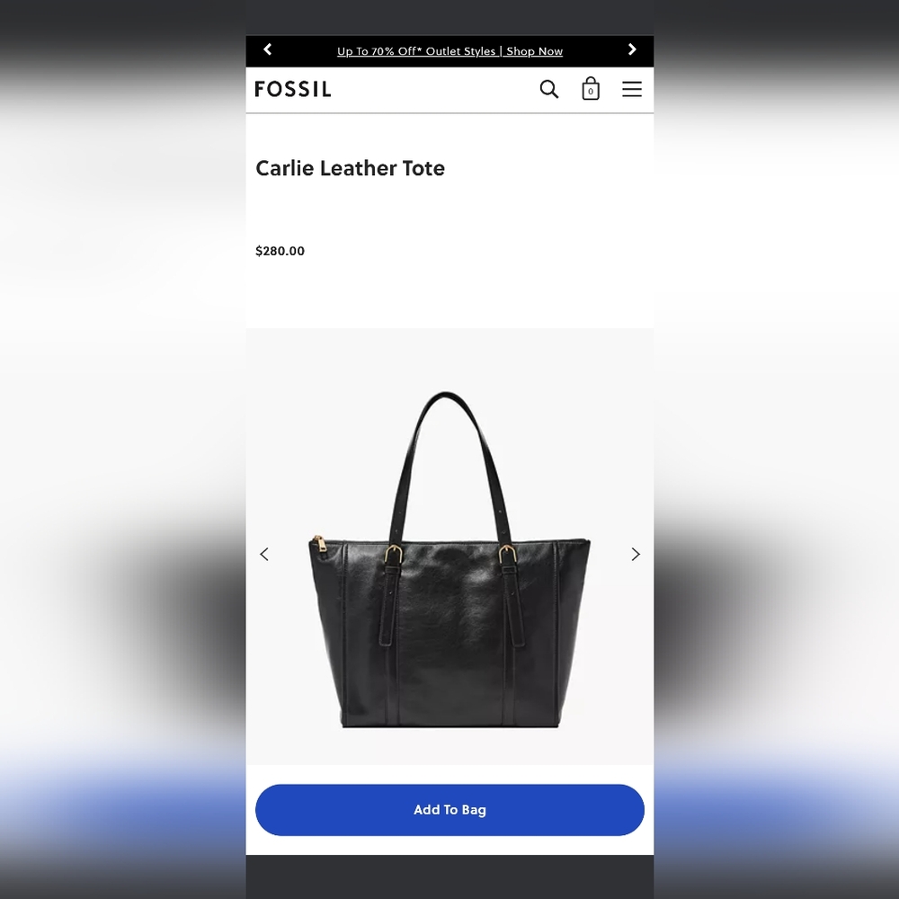 Fossil Bucket Tote Bag